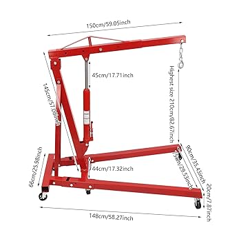 Amazon.com: 2 Ton Folding Engine Hoist Cherry Picker, Heavy